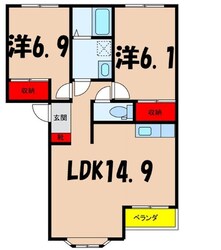 北殿駅 徒歩26分 2階の物件間取画像